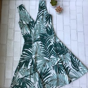 H&M Palm Print Skater Dress
